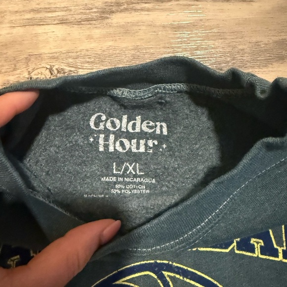 URBAN OUTFITTERS | Basketball College Graphic Crewneck Sweater L / XL Blue - Picture 4 of 4